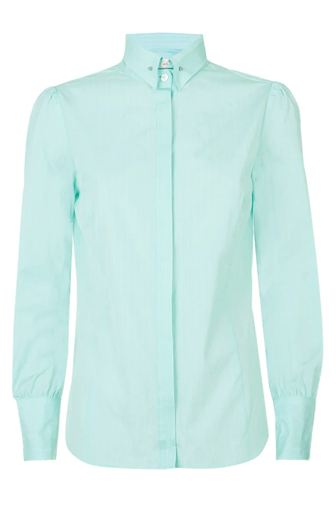 Woman's Mint Pin Collar Shirt