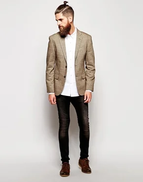 ASOS Tan Check Blazer