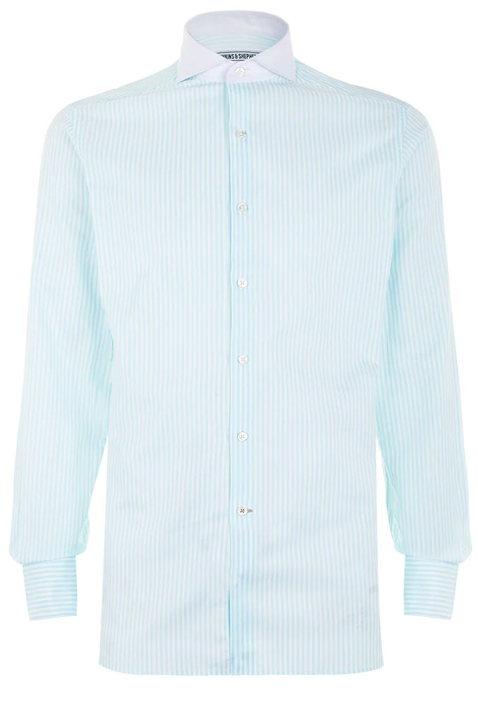 Hawkins & Shepherd Mint Green Stripe Shirt