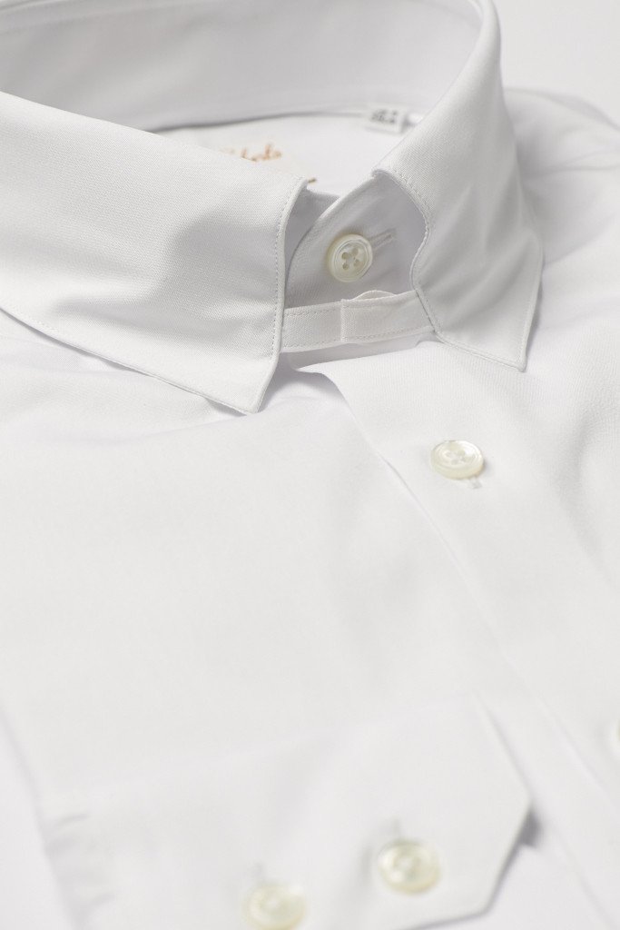 White Tab Collar Shirt
