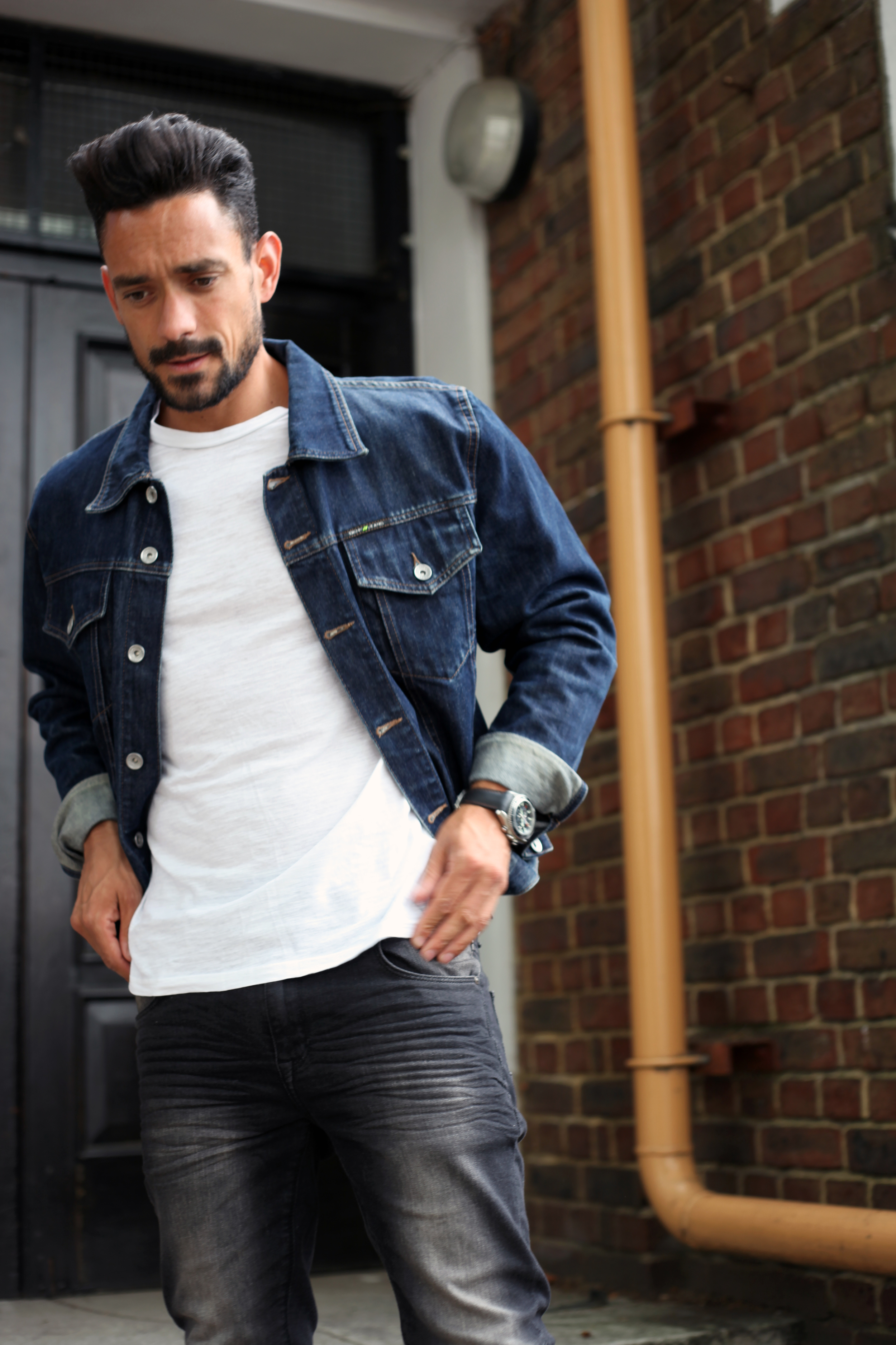 Double Denim Jacket Grey And Denim Outfits Double Denim Jacket Online