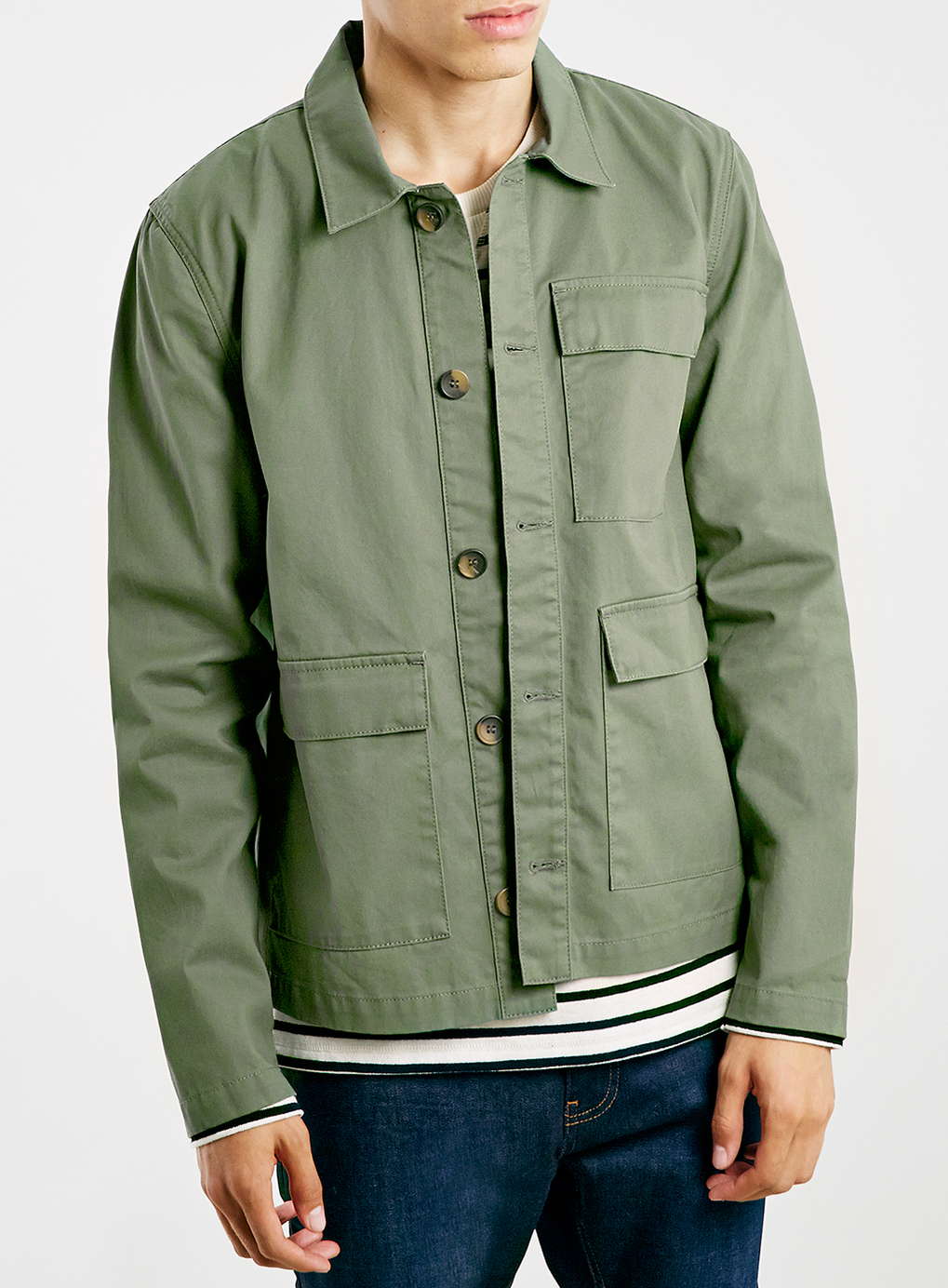 Topman Green Utility Jacket