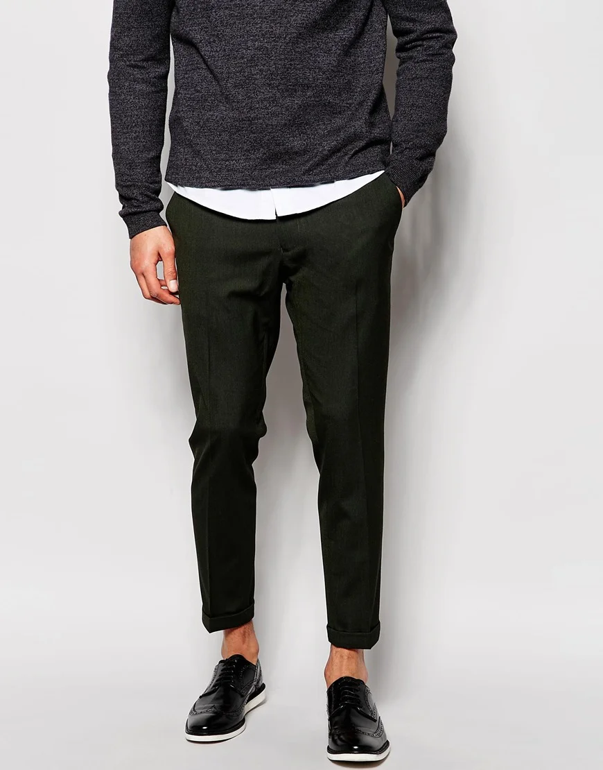 ASOS Khaki Crop Trousers