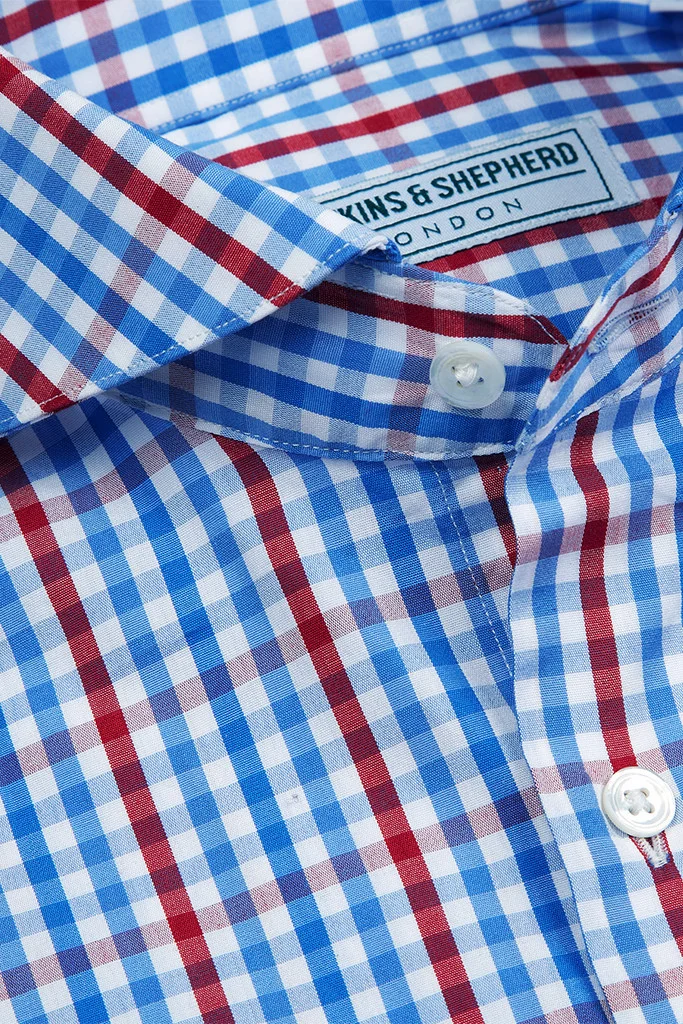 Blue and Red Check Shirt