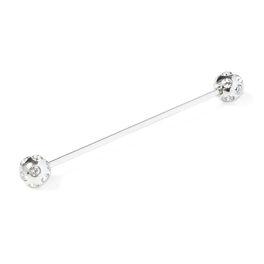 Silver Swarovski Collar Pin Bar