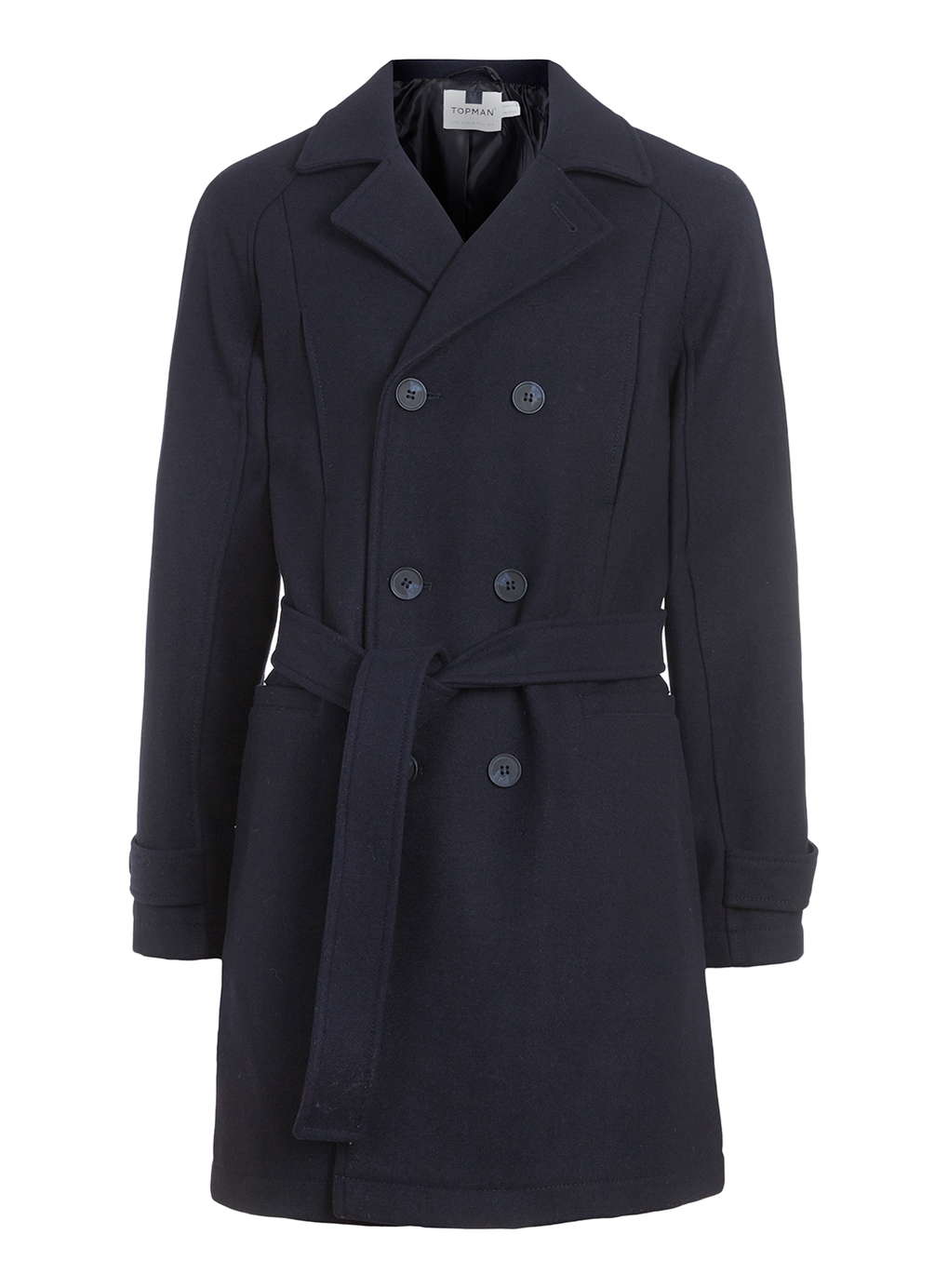 Topman Navy Trench Coat