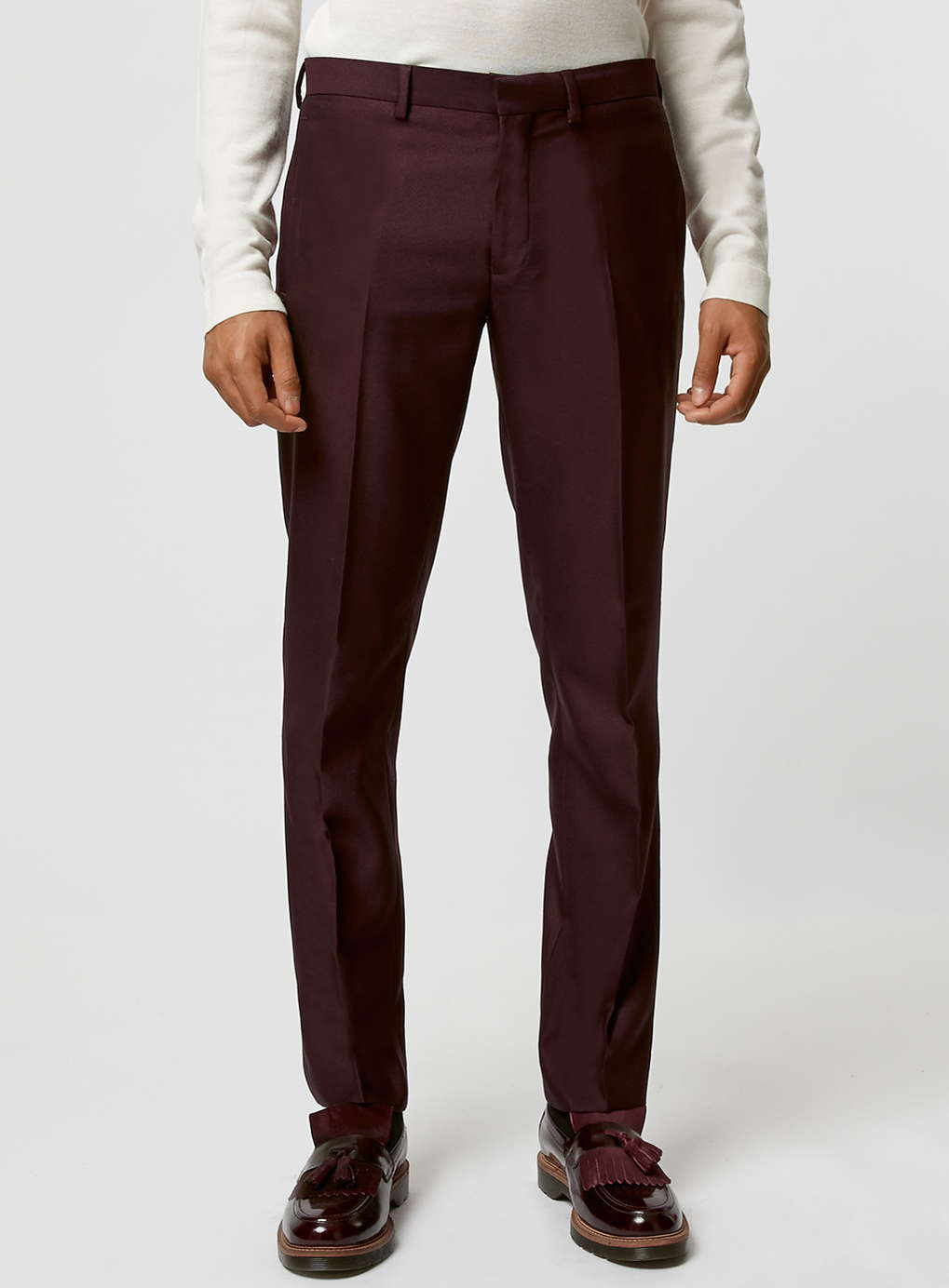 Topman Burgundy Trousers