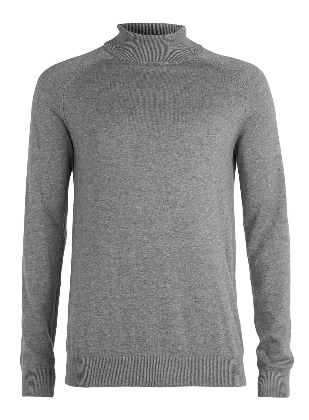 Topman Grey Roll Neck Jumper