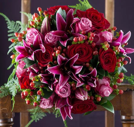 Violet & Red Roses
