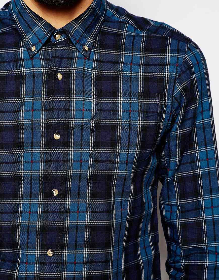 Navy Check Shirt