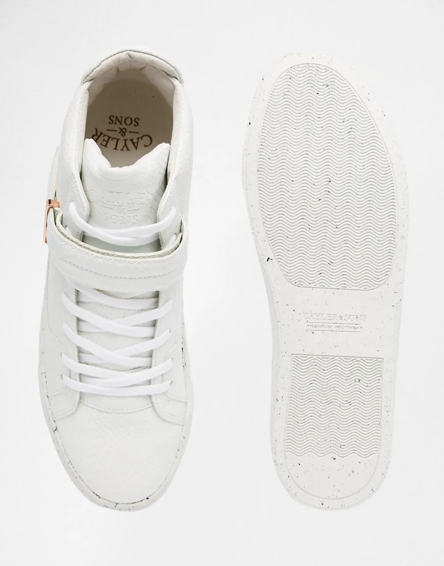 White and Copper Mens Trainers