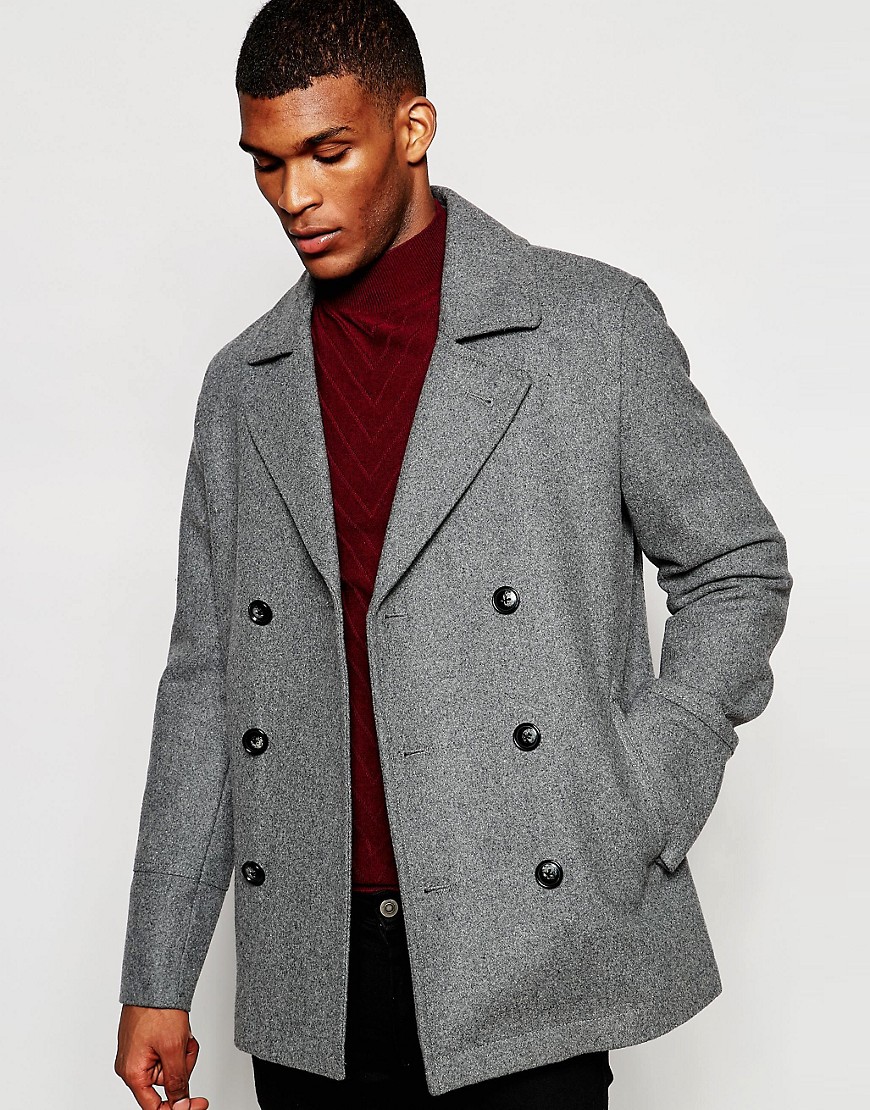 ASOS Grey Pea Coat
