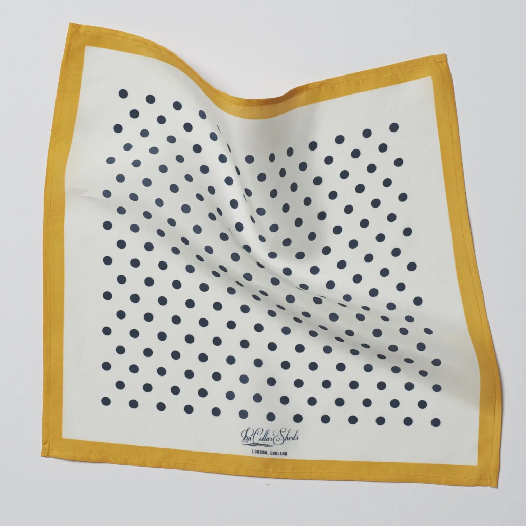 Orange and Black Polka Dot Pocket Square