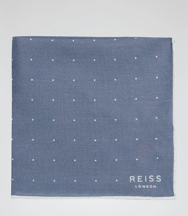 Blue Polka Pocket Square