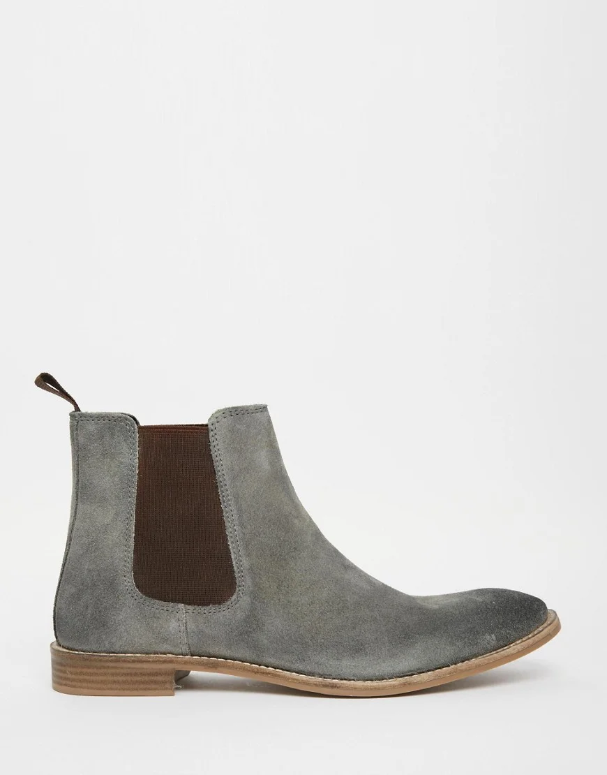 Grey Chelsea Boots