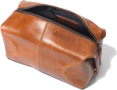 Cornerstone Leather Wash Bag