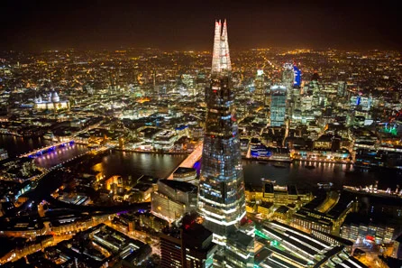 View From The Shard with Champagne