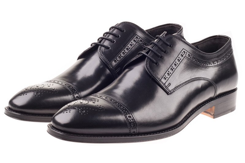 Black Semi-Brogue Shoes