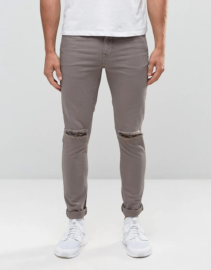 Grey Ripped Jeans