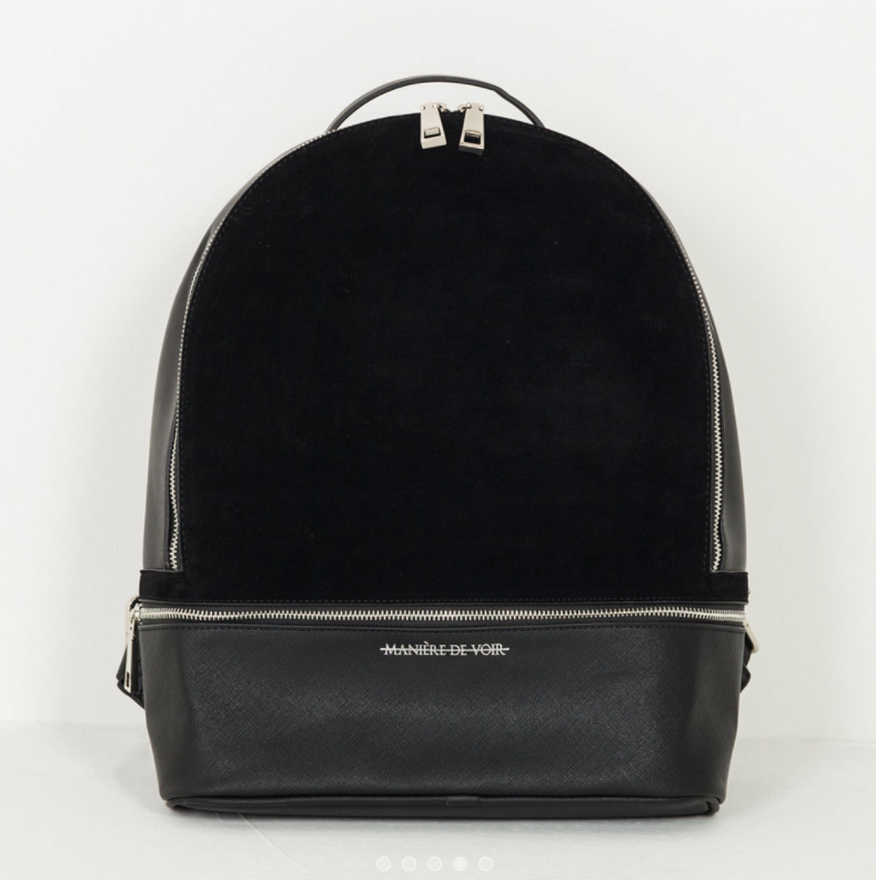 SUEDE BACKPACK - BLACK