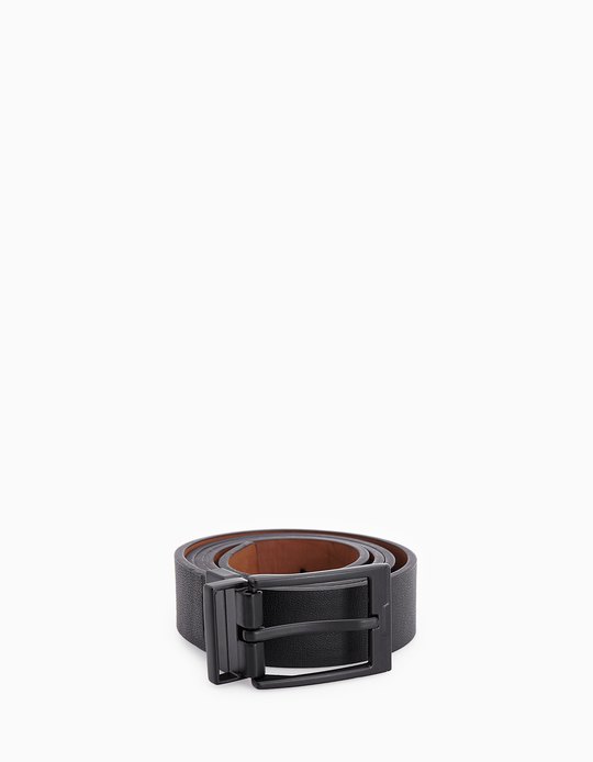 RUBBER-FINISH REVERSIBLE BUCKLE BELT