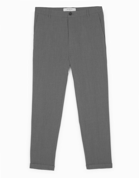 CROPPED PLEAT TROUSERS