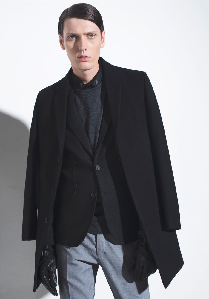 Black overcoat