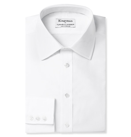 Kingsman x Turnbull & Asser White Cotton Royal Oxford Shirt