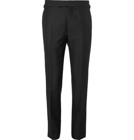 Kingsman x Eggsy's Black Wool And Mohair-Blend Tuxedo Trousers