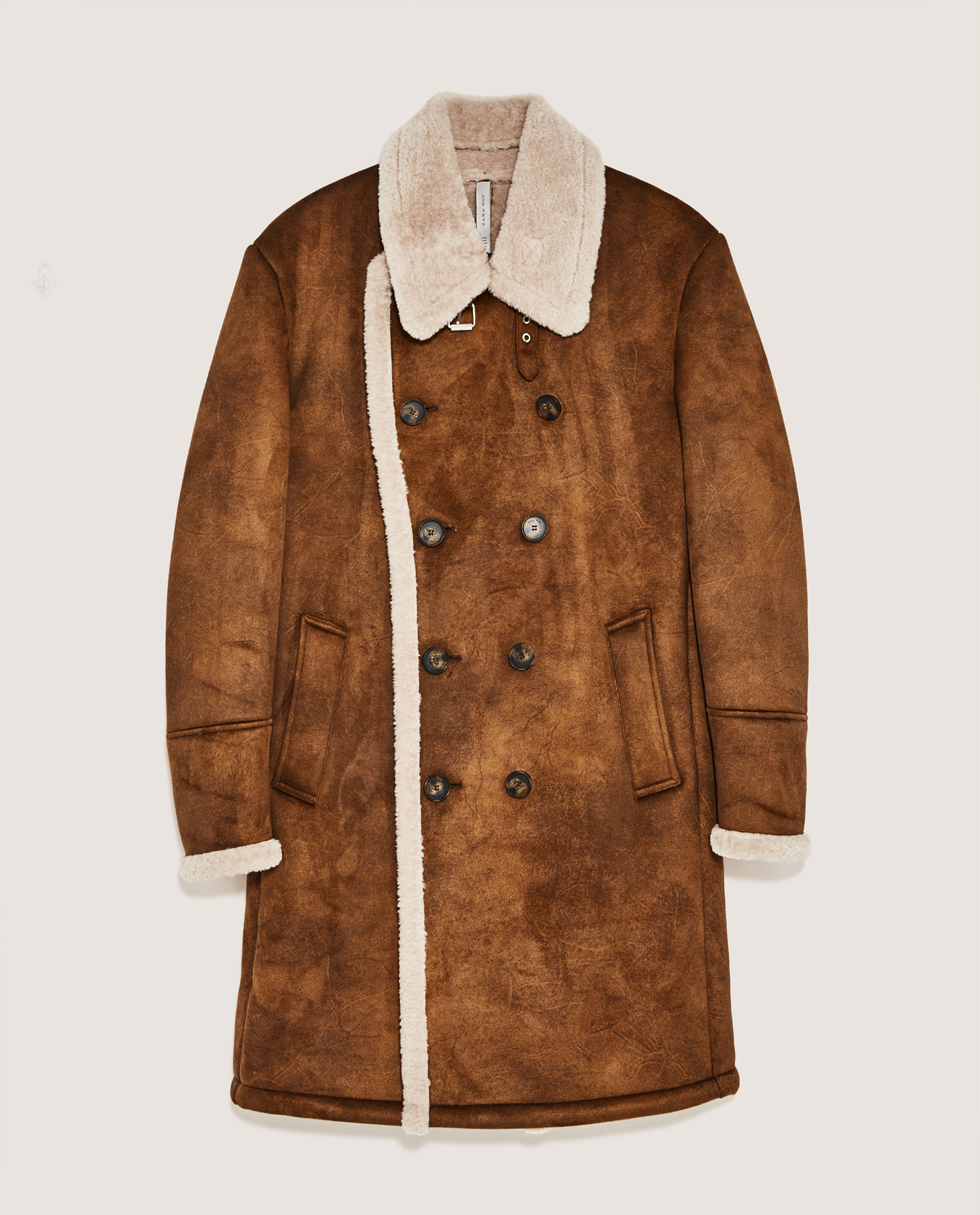 zara man shearling jacket