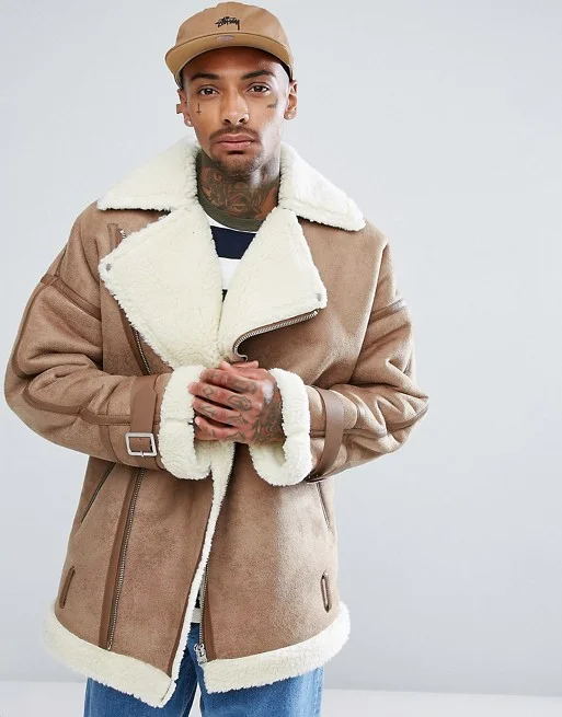 zara man shearling jacket