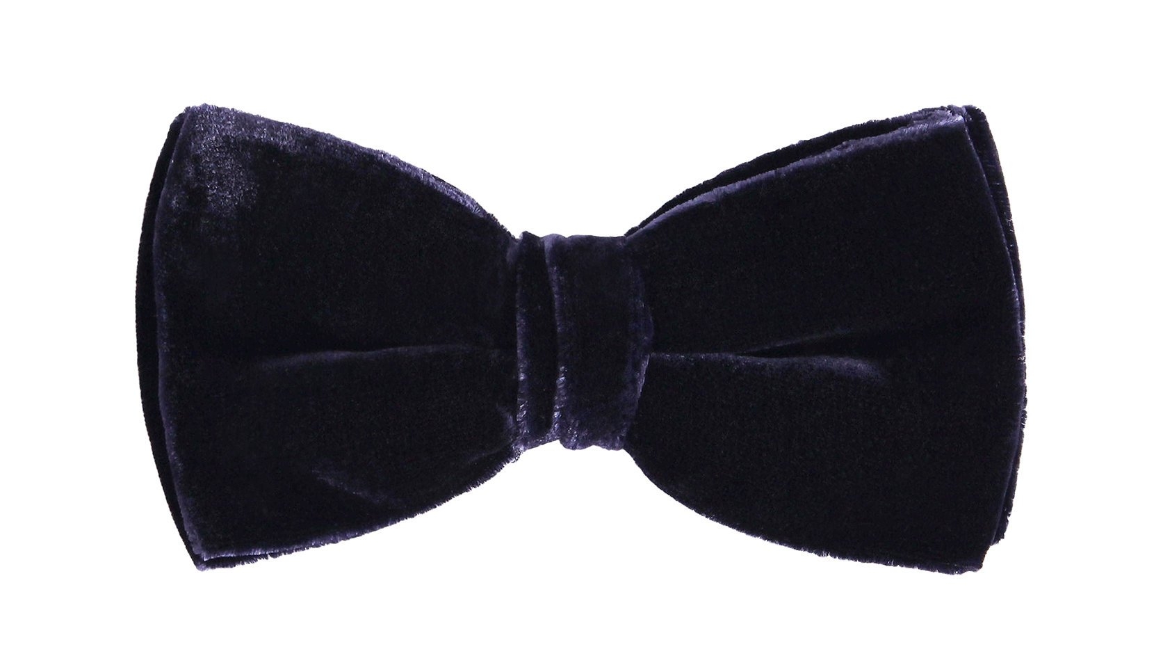 Navy Velvet Bow Tie