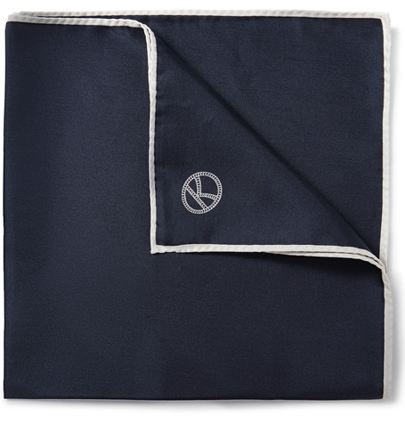 Plain Navy Pocket Square