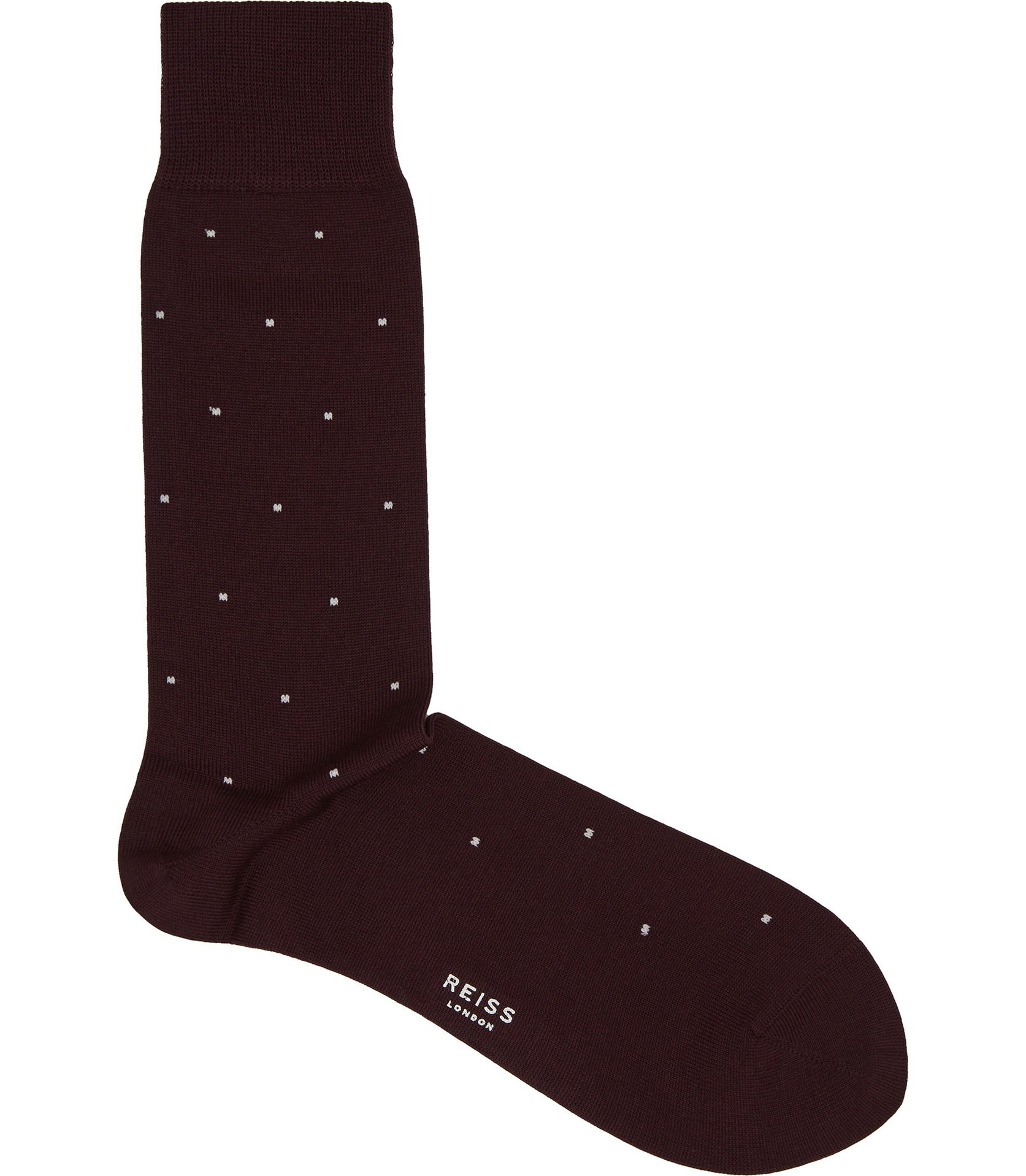 Burgundy Polka Socks