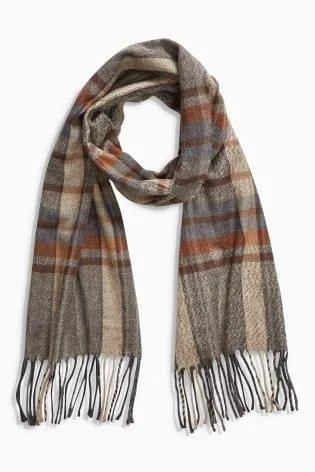 Brown Grindle Check Scarf