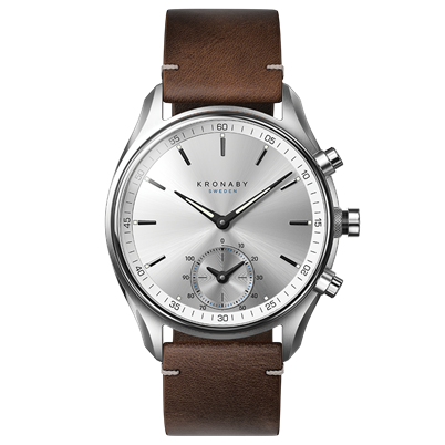 Kronaby Watch - Sekel Sterling Stainless Brown - Front.png