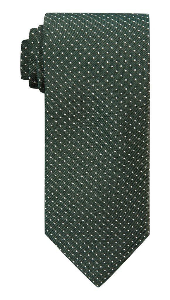 Green Polka Silk Tie £45