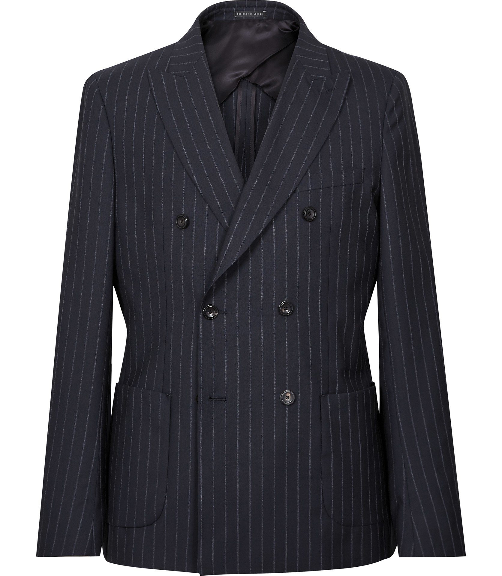 Reiss Navy Double-Breasted Blazer