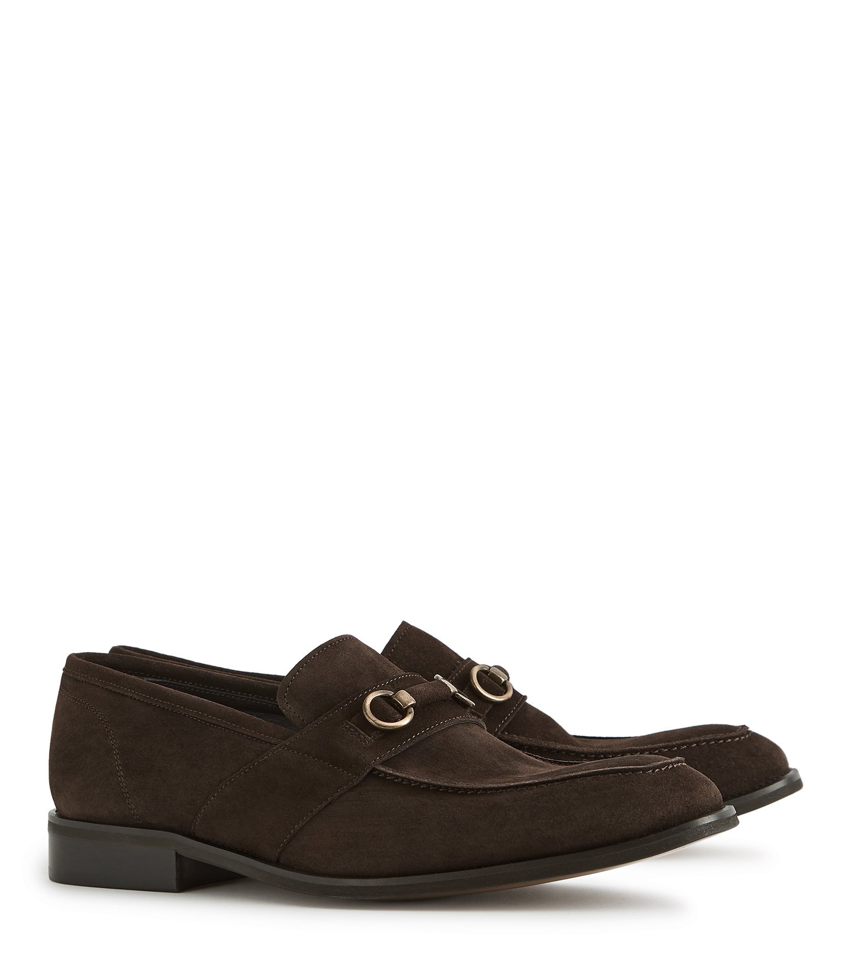 REISS Brown Tan Suede Loafers