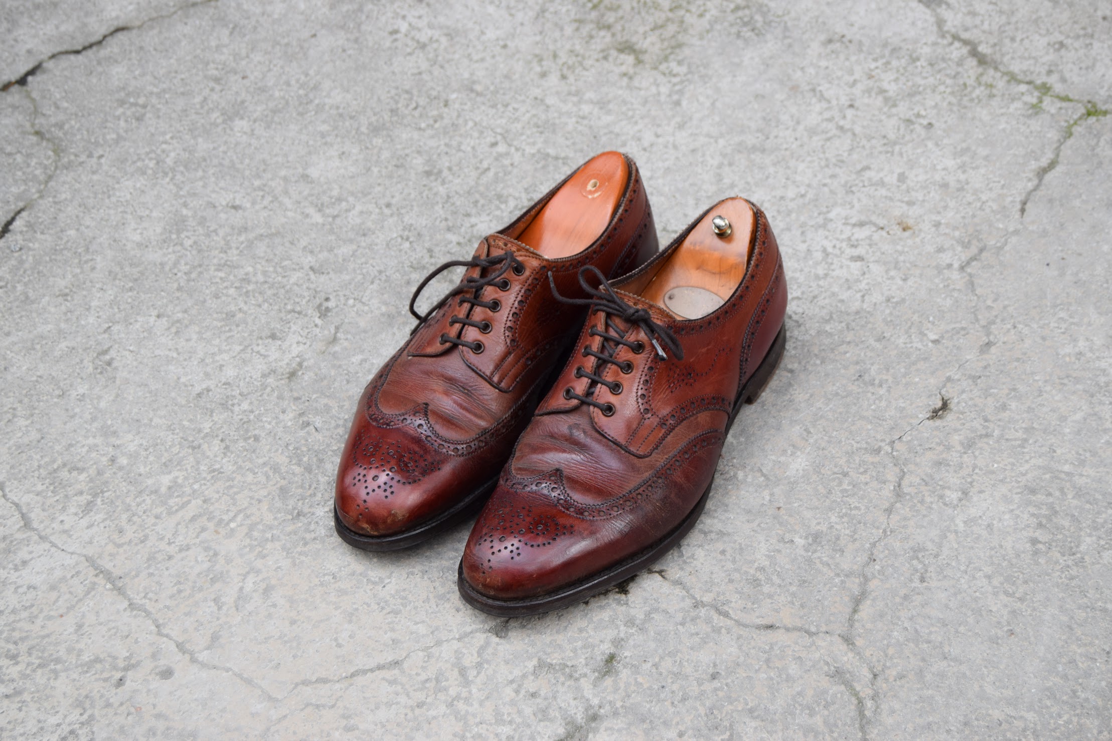 Shoes Before they have been polished.