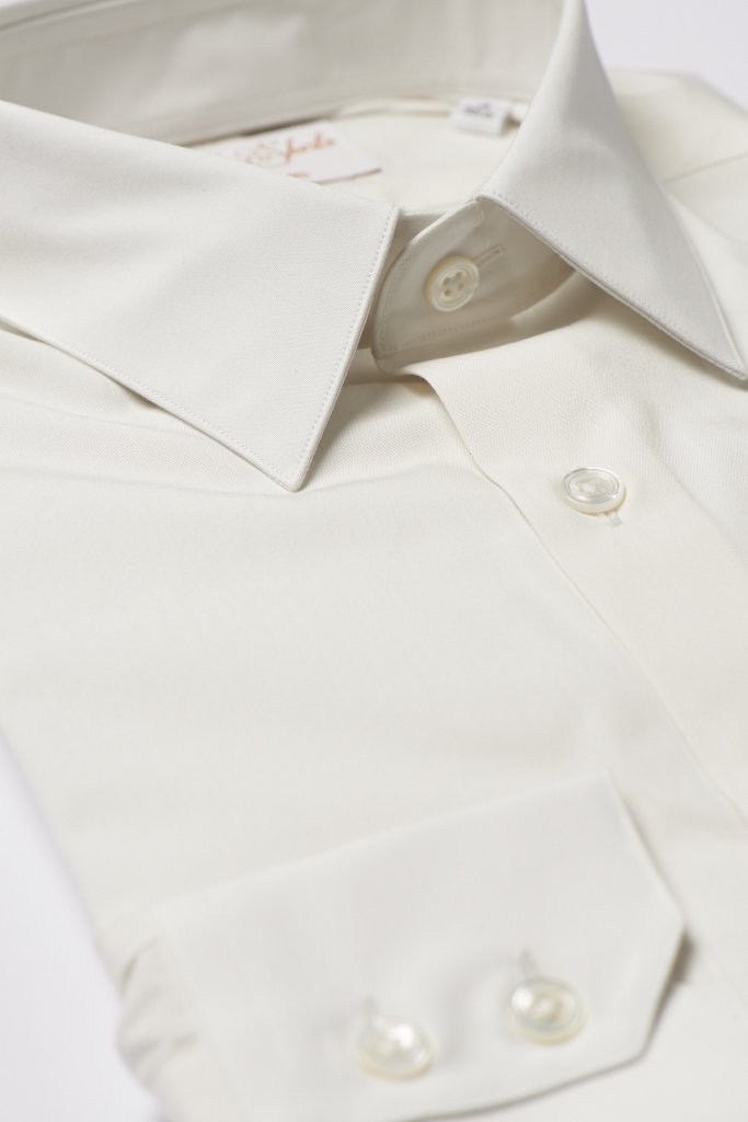 Cream Ivory Ecru Shirt by Hawkins &amp; Shepherd