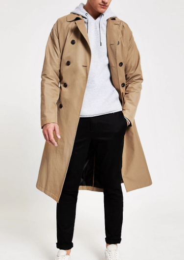 River Island Men's Trench Mac Coat