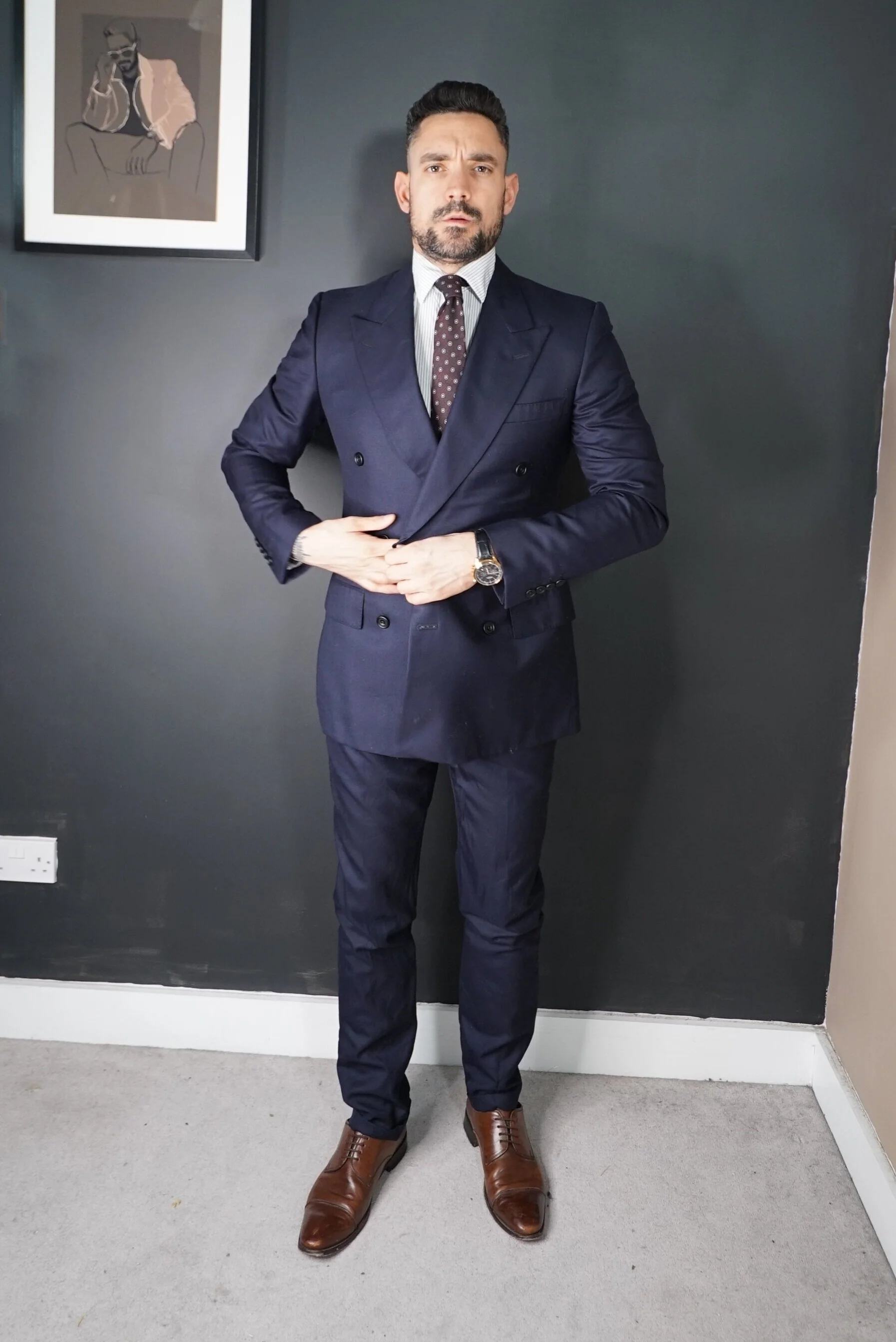 Navy Blue Suit Formal Suit For Interview Interview Dress For Men