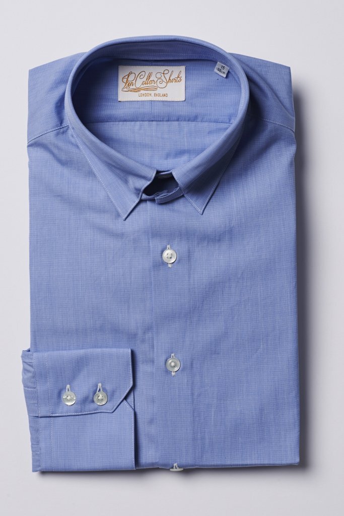 Hawkins &amp; Shepherd Blue Tab Collar shirt
