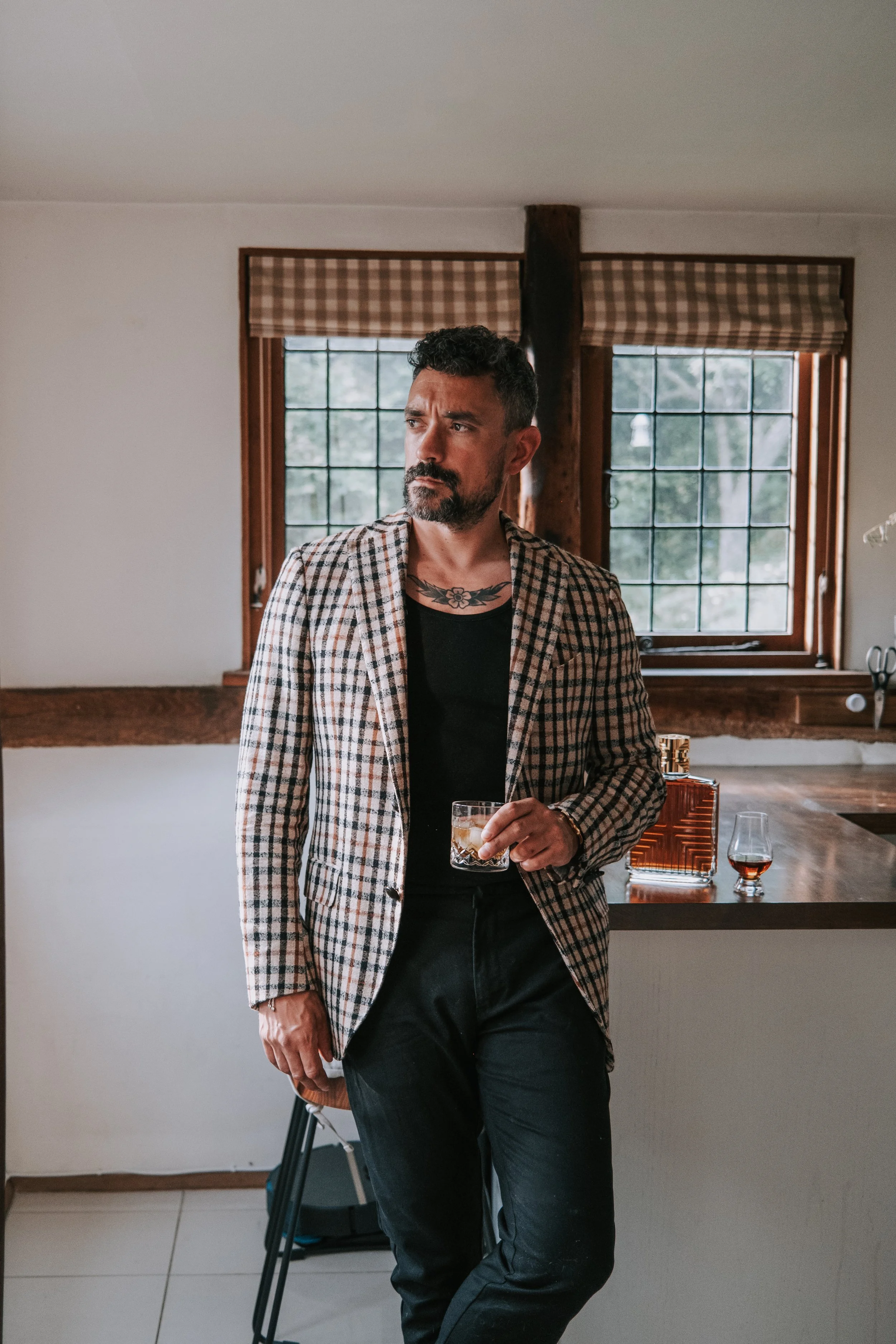 Man enjoying a glass of Cognac