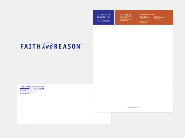 Faith and Reason letterhead & envelope