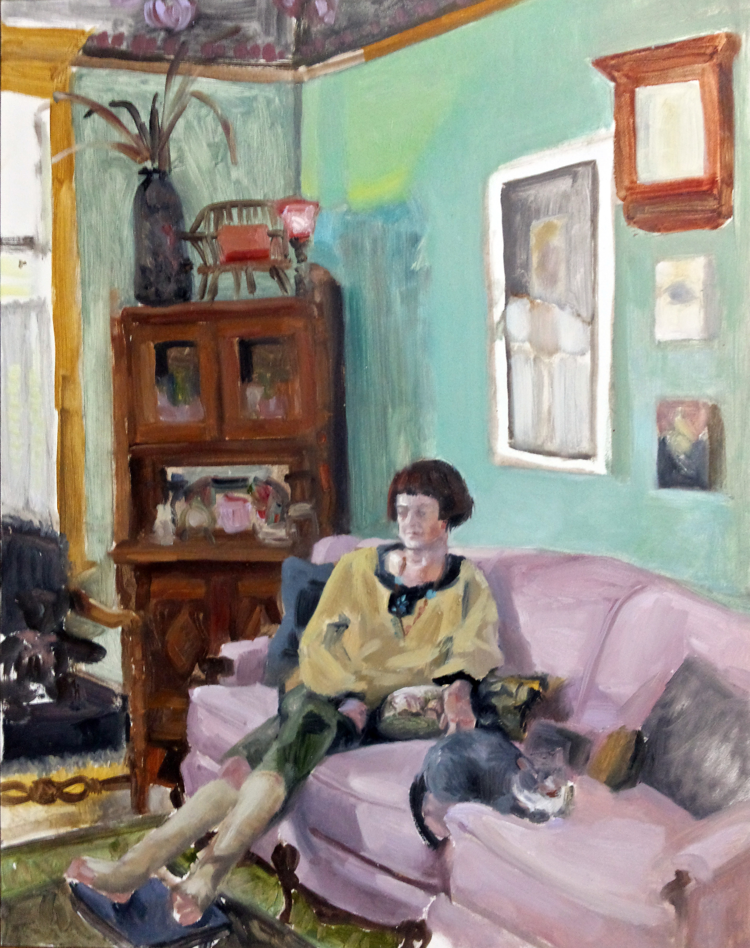 Study for Christine, In Her Living Room (WORK IN PROGRESS) 