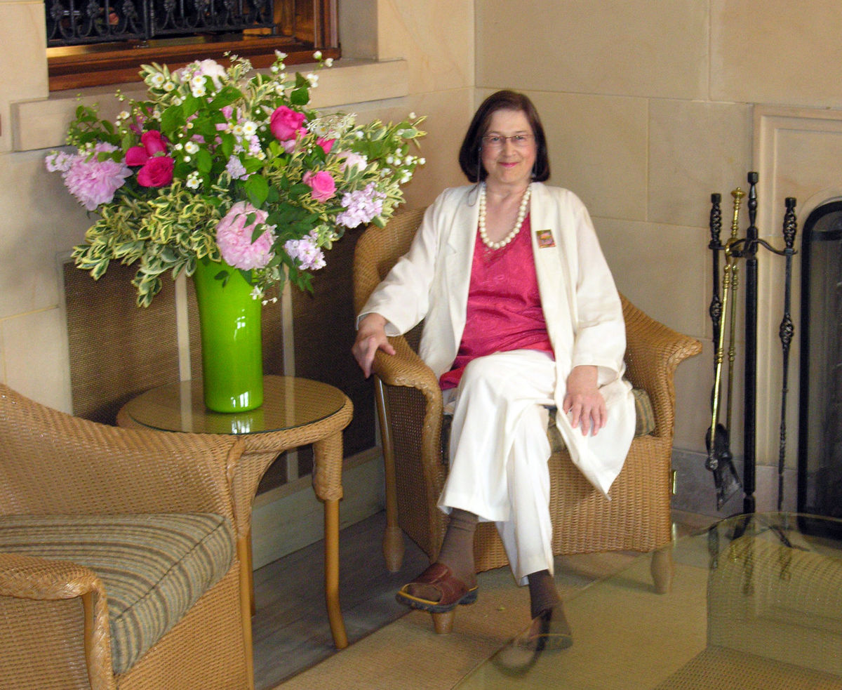 This photo of Christine Carmichael shows her in the solarium of the Governor's mansion in St. Paul, where she selected the furnishings. (Submitted photo). 