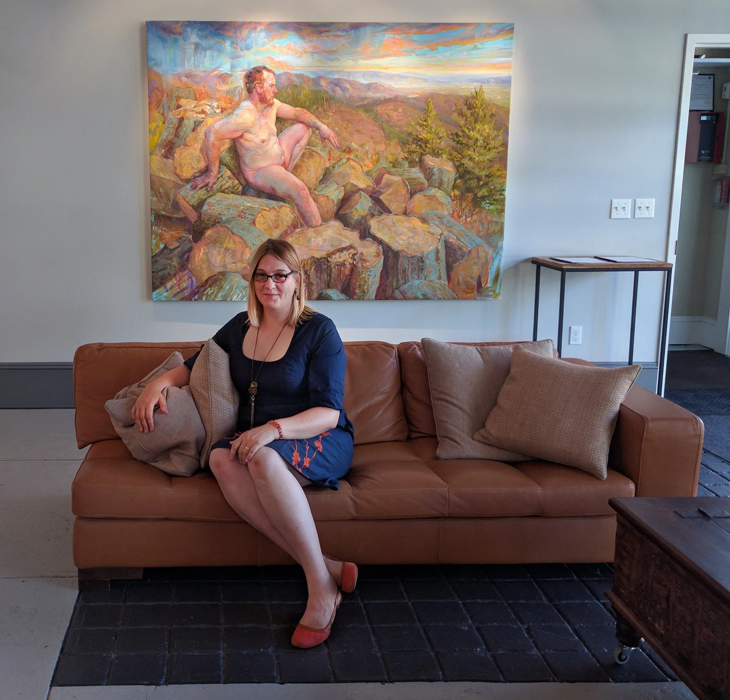 My biggest painting to date (2016), although it may look a little smaller in this photo. 