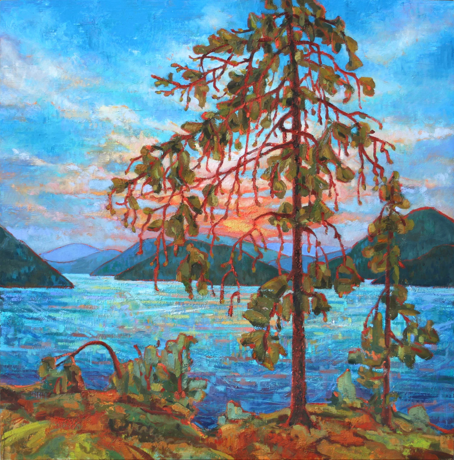 The Speer's 2-D Christmas Tree (after Tom Thomson's Jack Pine)